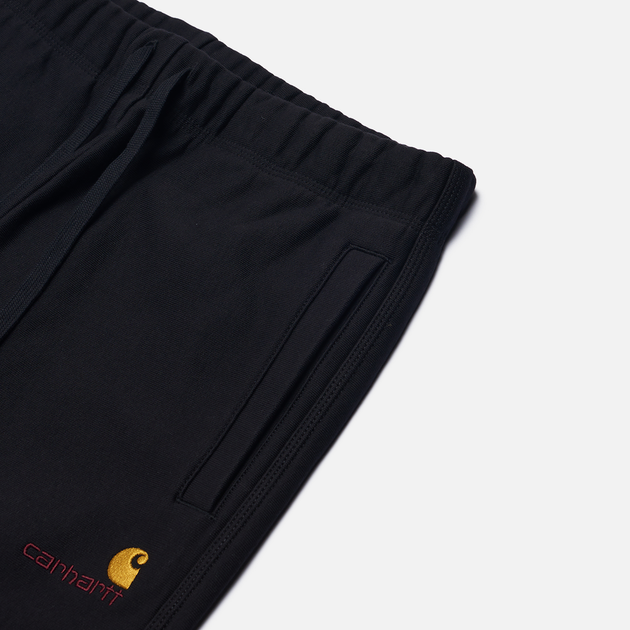 Спортивні штани чоловічі Carhartt WIP American Script I027042-89XX S Чорні (4064958267119) - зображення 4