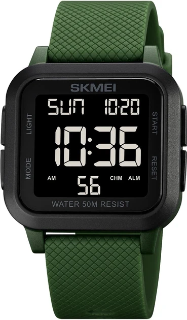 Наручний чоловічий годинник Skmei 1894AGBK Army Green/Black (7_01117) - зображення 2