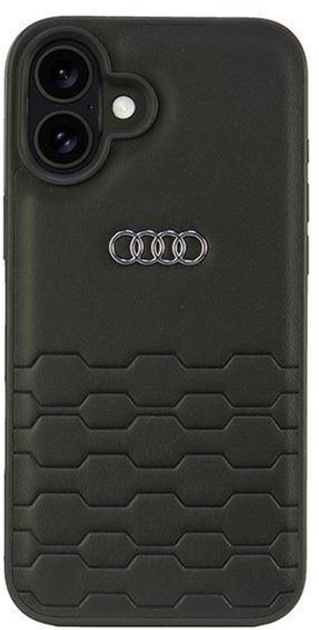 Etui Audi Synthetic Leather do Apple iPhone 16 Plus Black (6955250228435) - obraz 1