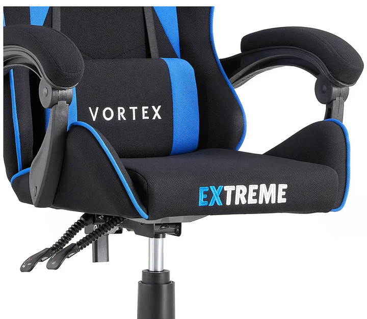 Комп'ютерне крісло тканинне Extreme VORTEX чорний синім для геймерів та роботи - Фото 5 Комп'ютерне крісло тканинне Extreme VORTEX чорний синім для геймерів та роботи - изображение 5