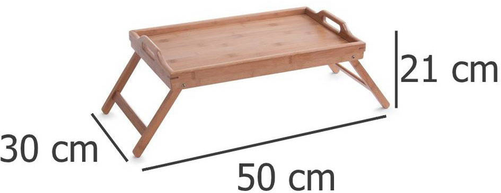 Стіл для сніданку Zeller бамбуковий на ніжках 50 x 30 см (4003368252735) - зображення 5