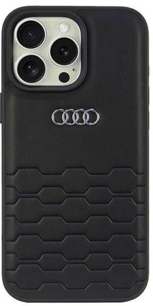 Etui Audi Synthetic Leather do Apple iPhone 16 Pro Max Black (6955250228442) - obraz 1