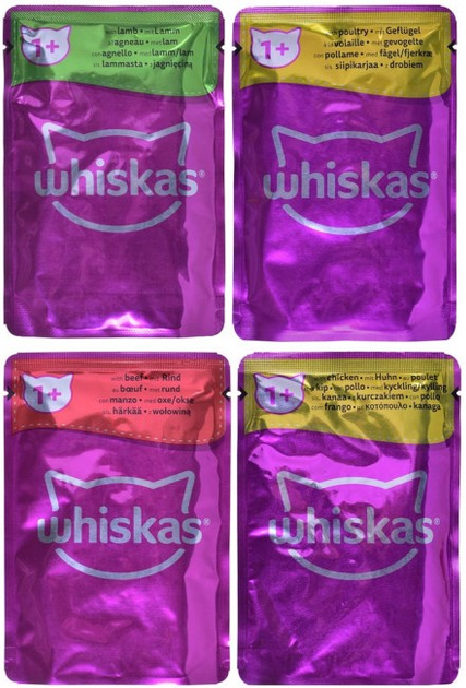 Opakowanie mokrej karmy dla kotów Whiskas Mix smaków w sosie 80 x 85 g (5900951302282) - obraz 2