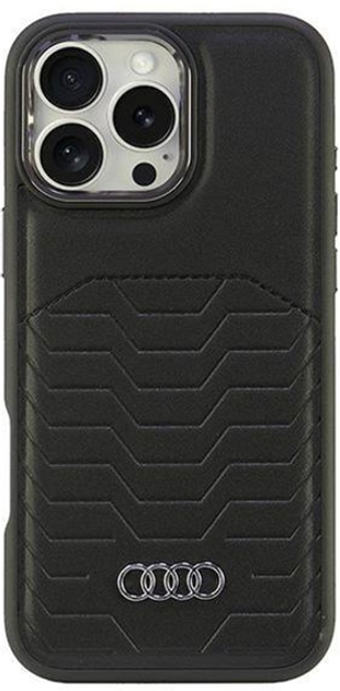 Etui Audi Synthetic Leather z MagSafe do Apple iPhone 16 Pro Max Black (6955250227636) - obraz 1