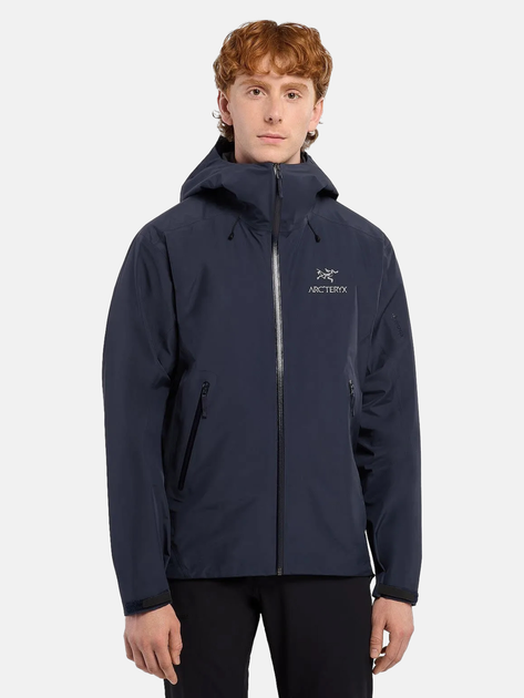 Kurtka wiatrówka męska z kapturem Arc'teryx X000007301-BLACK-SAP XL Granatowa (623555270904) - obraz 1