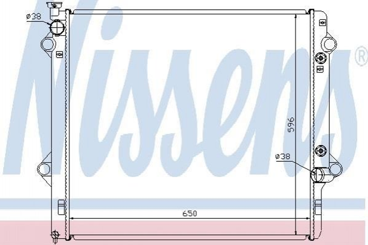 Радіатор охолодження двигуна NISSENS 646806 Toyota Land Cruiser 1640030141, 1640030141, 1640030150 - зображення 1