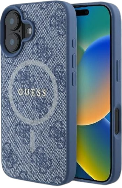 Панель Guess Hardcase 4G Ring Classic Logo MagSafe для Apple iPhone 16 Plus Blue (GUHMP16MG4GFRB) - зображення 1