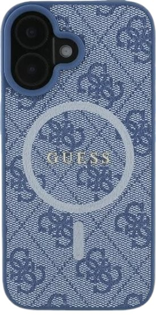 Панель Guess Hardcase 4G Ring Classic Logo MagSafe для Apple iPhone 16 Plus Blue (GUHMP16MG4GFRB) - зображення 3