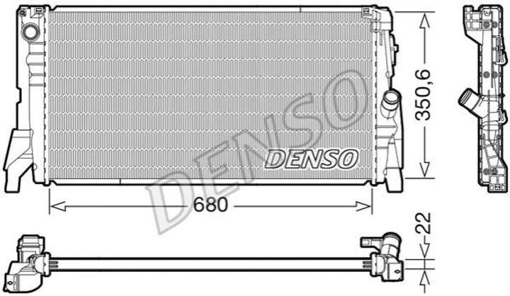 Радиатор охлаждения двигателя DENSO DRM05118 - изображение 1