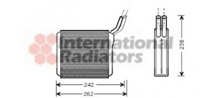 Радиатор печки Van Wezel 37006205 Opel Frontera 1806121, 1806122, 180612291146244 - изображение 1