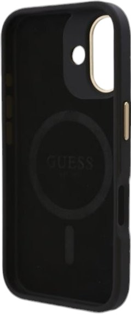 Панель Guess Hardcase 4G Logo Plate MagSafe MagSafe для Apple iPhone 16 Plus Black (GUHMP16MU4GPRK) - зображення 7