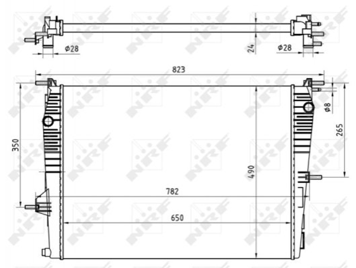 Радиатор охлаждения двигателя NRF 53965 Renault Megane, Grand Scenic, Scenic 214100014R, 8660003475 - изображение 2