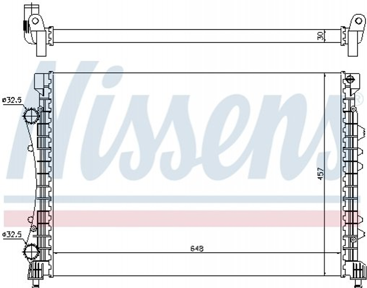 Радіатор охолодження двигуна NISSENS 63815 Renault Espace 6025313324, 6025313331 - зображення 1