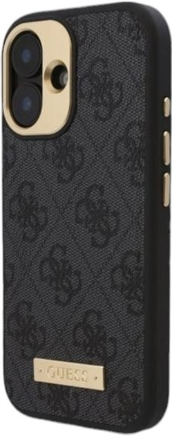 Панель Guess Hardcase 4G Logo Plate MagSafe для Apple iPhone 16 Black (GUHMP16SU4GPRK) - зображення 2