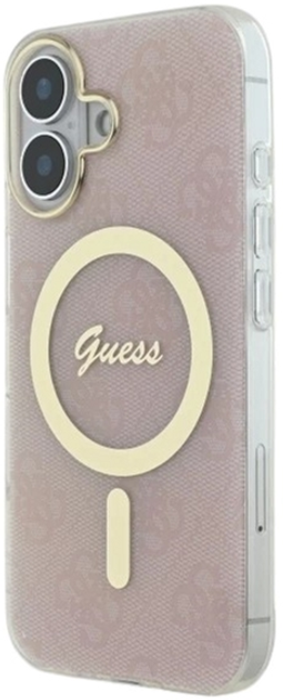 Etui Guess Hardcase IML 4G MagSafe do Apple iPhone 16 Pink (GUHMP16SH4STP) - obraz 2