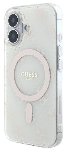 Etui Guess Hardcase IML 4G MagSafe do Apple iPhone 16 White (GUHMP16SH4DTEH) - obraz 2