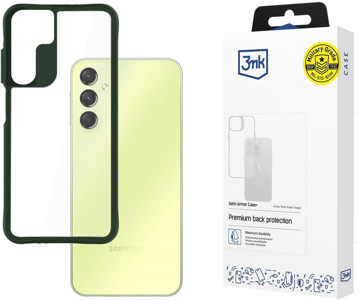 Панель 3MK Satin Armor Case+ для Samsung Galaxy A25 5G Green (5903108568234) - зображення 1