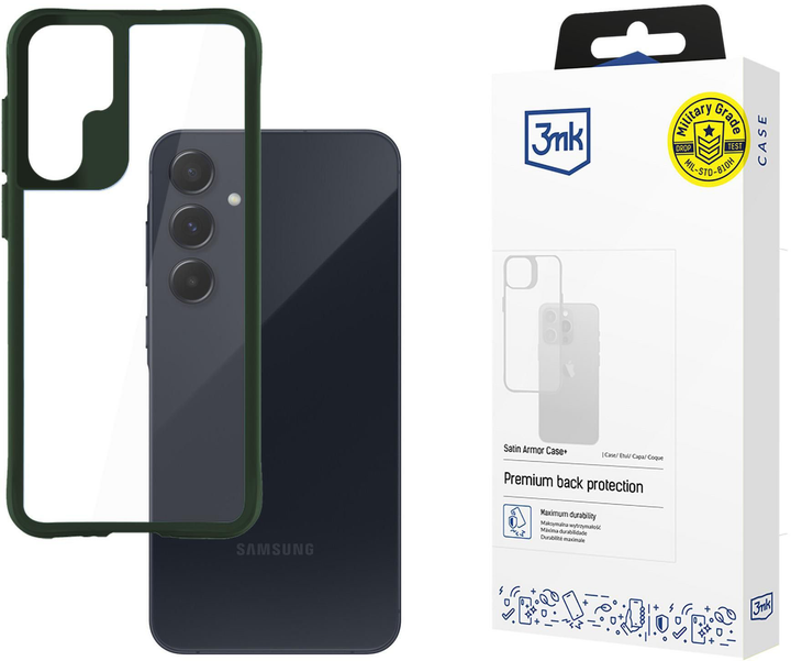 Панель 3MK Satin Armor Case+ для Samsung Galaxy A55 5G Green (5903108568142) - зображення 1