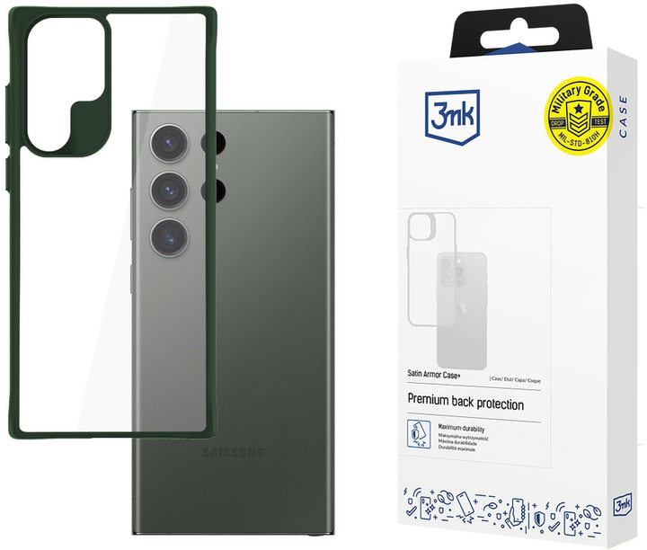 Панель 3MK Satin Armor Case+ для Samsung Galaxy S24 Ultra Green (5903108592765) - зображення 1