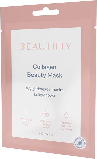 Maska kolagenowa do twarzy Beautifly Collagen Beauty w płacie 8 szt (5903003701224) - obraz 3