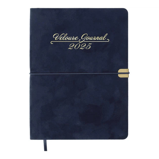 Щоденник датований Buromax Velour зі штучної шкіри А5 336 сторінок синій BM.2134-02 - изображение 12