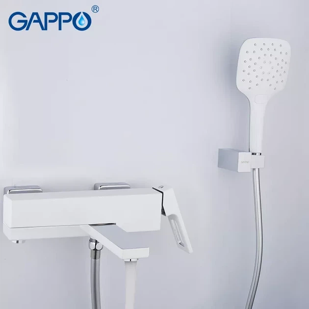 Змішувач для ванни GAPPO G3217-8, білий/хром - изображение 3