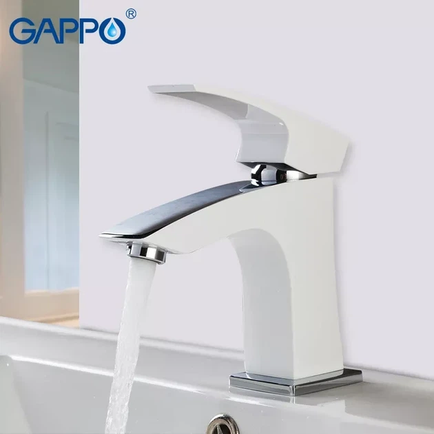 Смеситель для умывальника GAPPO G1007-7 белый/хром - изображение 2