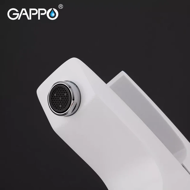 Смеситель для умывальника GAPPO G1007-7 белый/хром - изображение 5