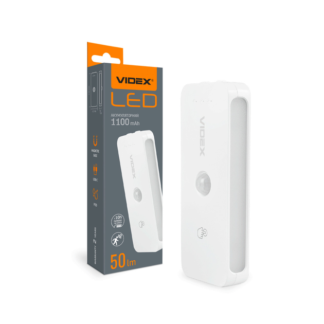 Аккумуляторный LED светильник с датчиком движения VIDEX VL-NL053W-S ...