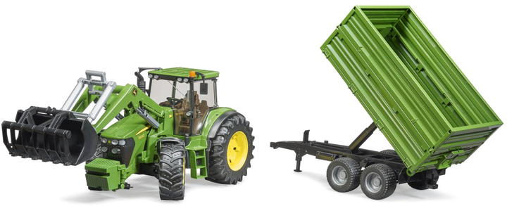 Трактор Bruder John Deere 7930 з навантажувачем і причепом (4001702030551) - зображення 2