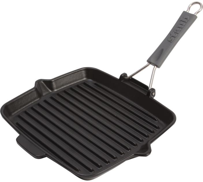 Kwadratowa patelnia grillowa Staub czarna 24 cm (3272342021235) - obraz 1