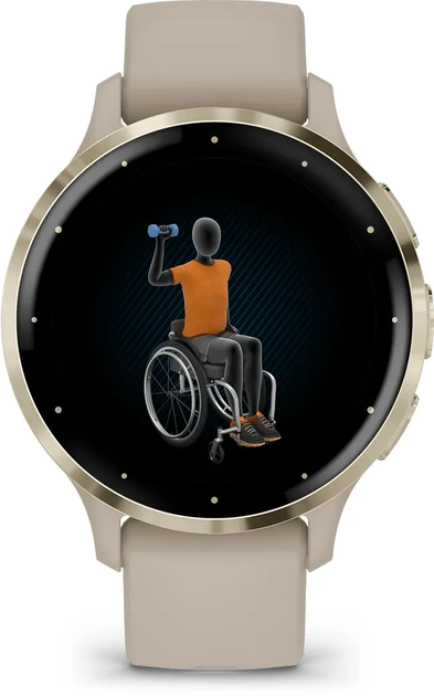Смарт-годинник Garmin Venu 3S Soft Gold Stainless Steel Bezel with French Gray Case and Silicone Band (010-02785-02) - зображення 7