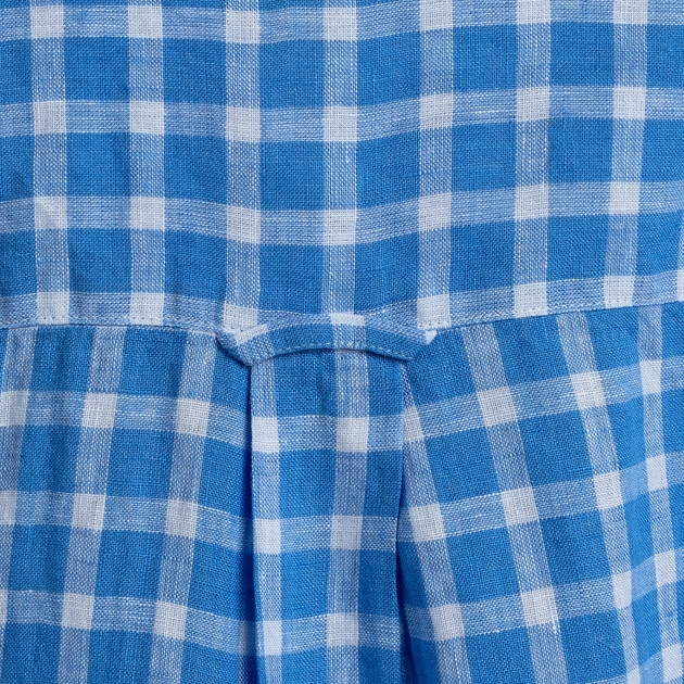 Koszula GANT The Linen Chambray Gingham 4321033 42 Pacific Blue (7325705709168) - obraz 6