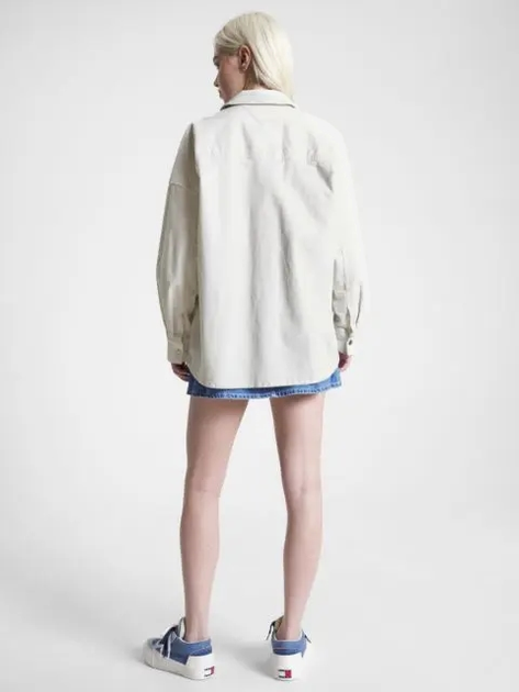 Koszula damska sztruksowa Tommy Jeans DW0DW15916-YBH L Biała (8720644425015) - obraz 4