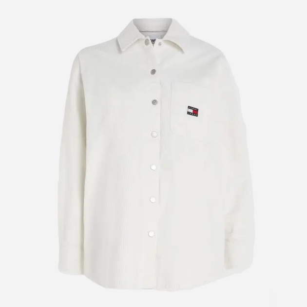 Koszula damska sztruksowa Tommy Jeans DW0DW15916-YBH L Biała (8720644425015) - obraz 7