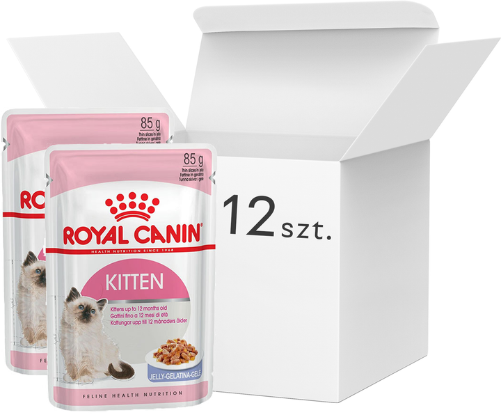 Mokra karma dla kociąt Royal Canin Kitten w galarecie 12x85 g (9003579311783) - obraz 1