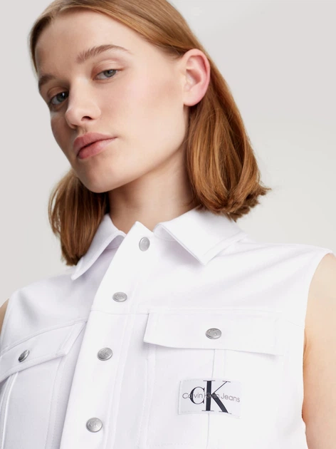 Сорочка жіноча Calvin Klein Jeans ckj20j223390yaf S Біла (8720109340051) - зображення 4