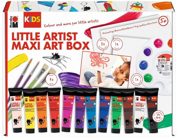 Набір для малювання Marabu Kids Little Artist Maxi Art Box Set (4068247003211) - зображення 1