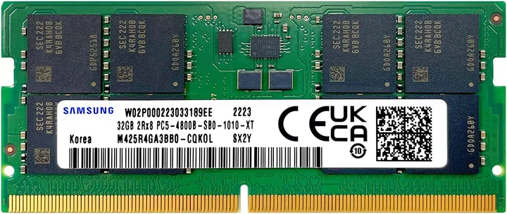 Samsung 32 GB SO-DIMM DDR5 4800 MHz (M425R4GA3BB0-CQK)