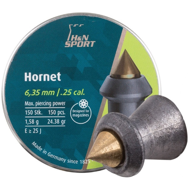 Пули пневм H&N Hornet, 6,35 mm , 1,58г, 150 шт/уп - изображение 1