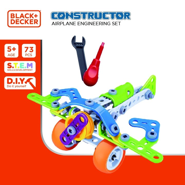 Конструктор Stanley Jr Літак 73 елементи (7290115142389) - зображення 5