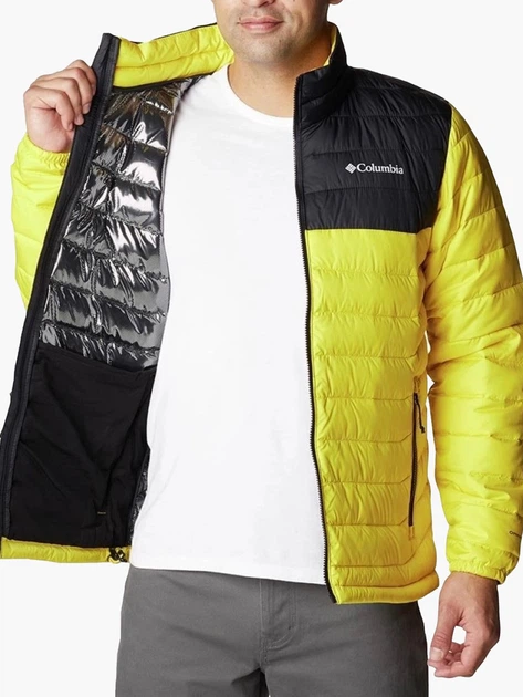 Куртка демісезонна чоловіча Columbia POWDER LITE™ XL Жовтий/Чорний (194895173045) - зображення 4
