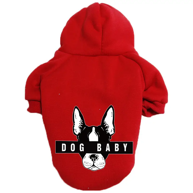 Толстовка для собак на флисе Dog baby красного цвета размер 4XL - Фото 1 Толстовка для собак на флисе Dog baby красного цвета размер 4XL - изображение 1