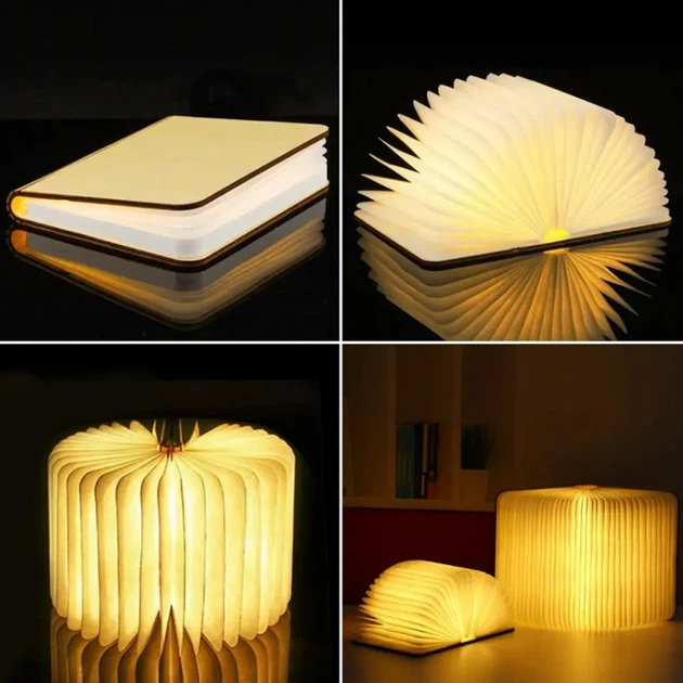 Настільна лампа світильник у вигляді книги Foldable Book Lamp - зображення 2