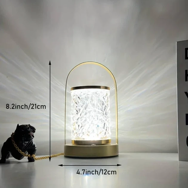 Портативная металлическая настольная LED лампа D15 с аккумулятором и сенсорным управлением - изображение 4