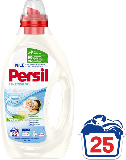 Рідина для прання Persil Sensitive 25 прань 1.25 л (4015000967174) - зображення 2