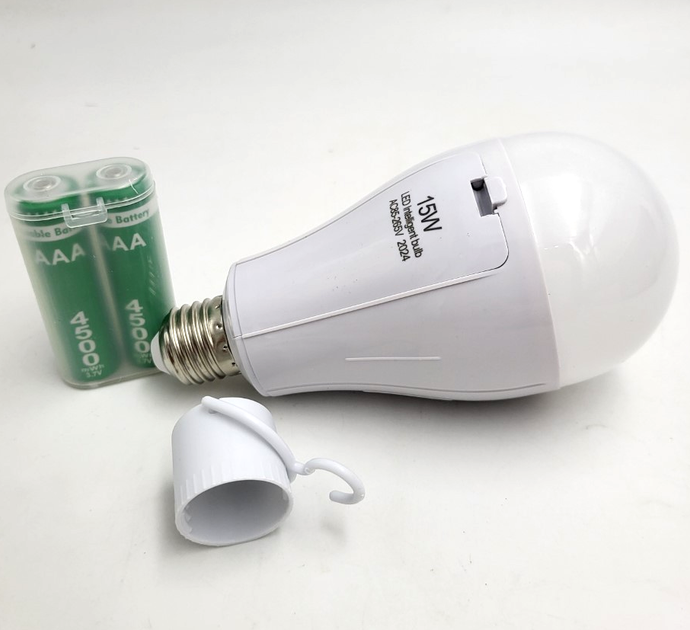 Светодиодная LED лампа аккумуляторная (съемные 2x18650) автономная ...