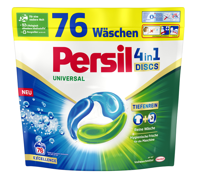 Диски для прання Persil 4 в 1 Універсал 76 шт (4015200032009) - зображення 1