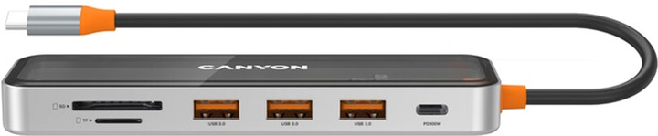 Stacja dokująca Canyon DS-13 4k 7-w-1 USB-C Space Grey (CNS-TDS13) - obraz 4