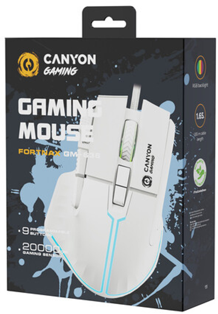 Миша Canyon Fortnax GM-636 RGB USB White (CND-SGM636W) - зображення 6